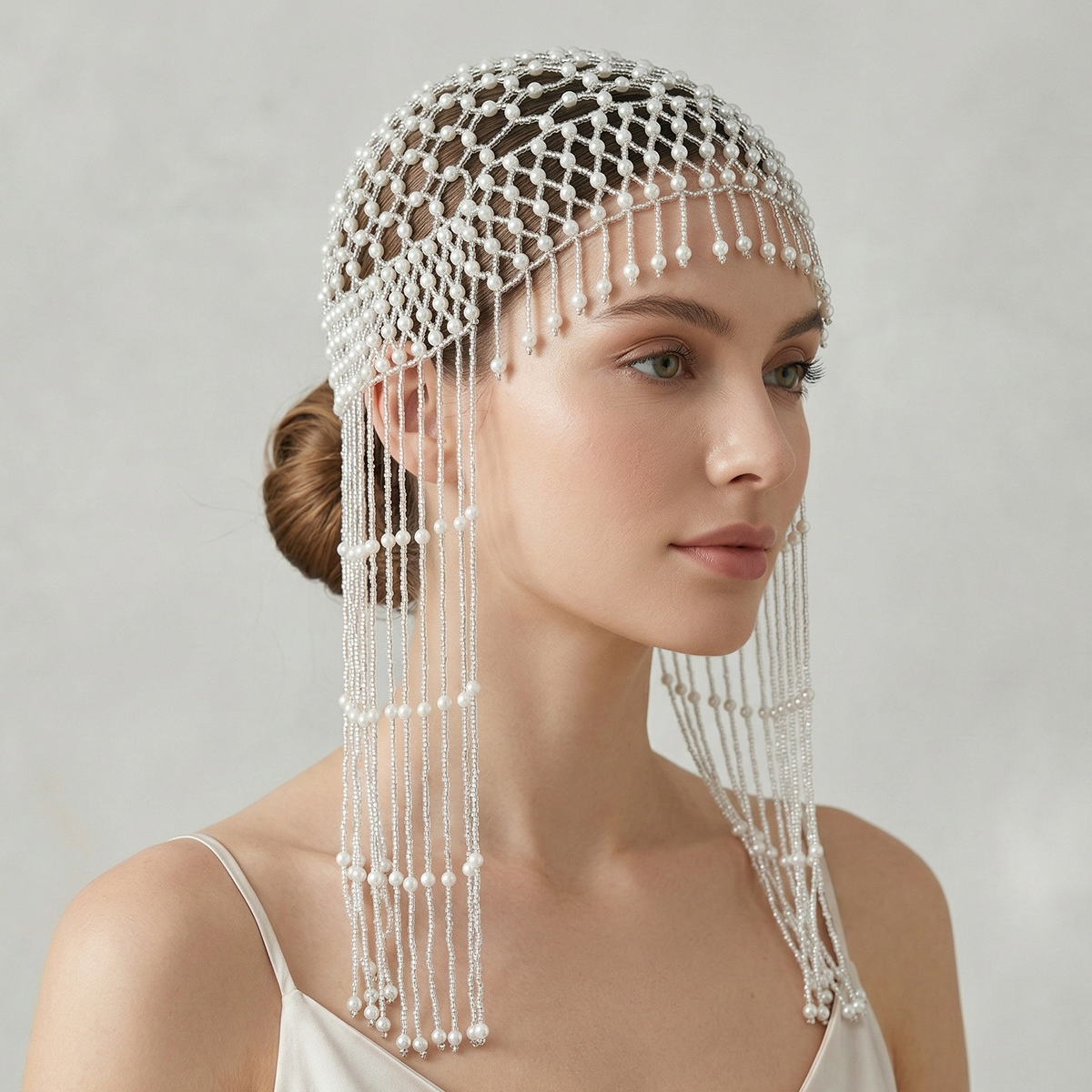 Women'S Accessories H&M - Luxury Pearls Beaded Headwrap for Women