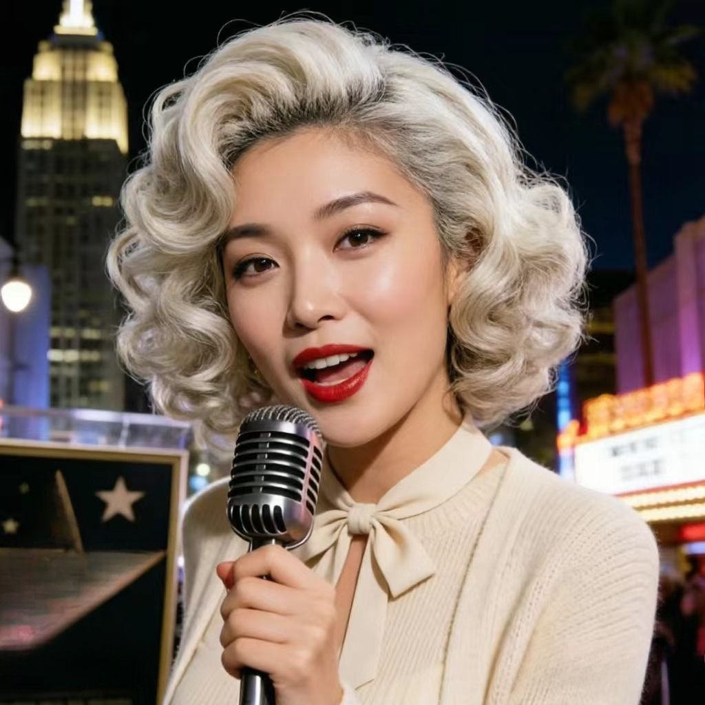 Women'S Accessories In The 1950S - Platinum Blonde Finger Wave Wig 1950s
