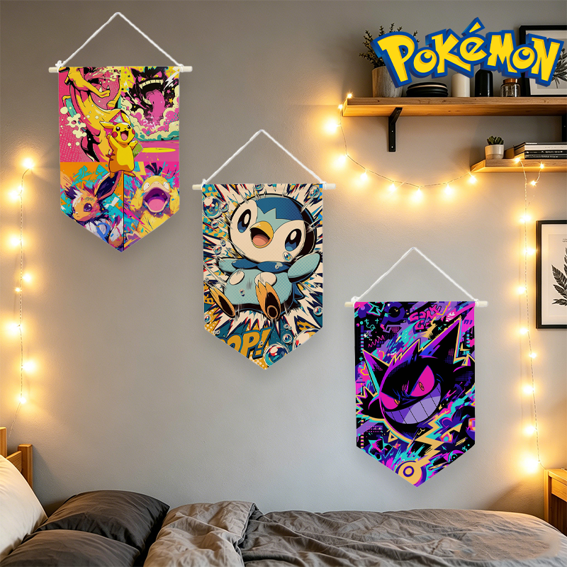 Women'S Accessories Clothing - Pokemons Hanging Cloth Anime Print Wall