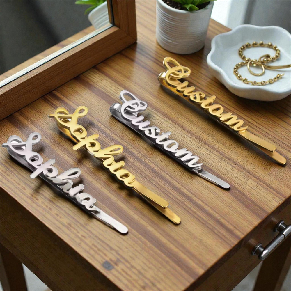 Women Accessories Name - Fashion Custom Name Hairclip Stainless Steel