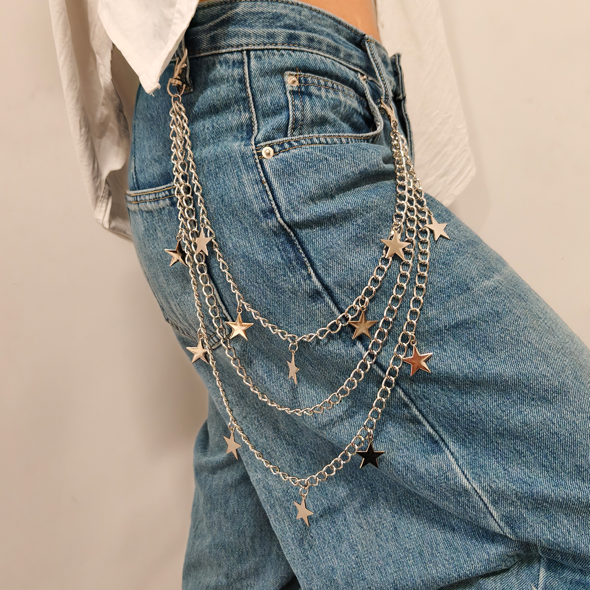Women'S Jeans Accessories Chain - A Harajuku Style Street Hip-Hop Y2k
