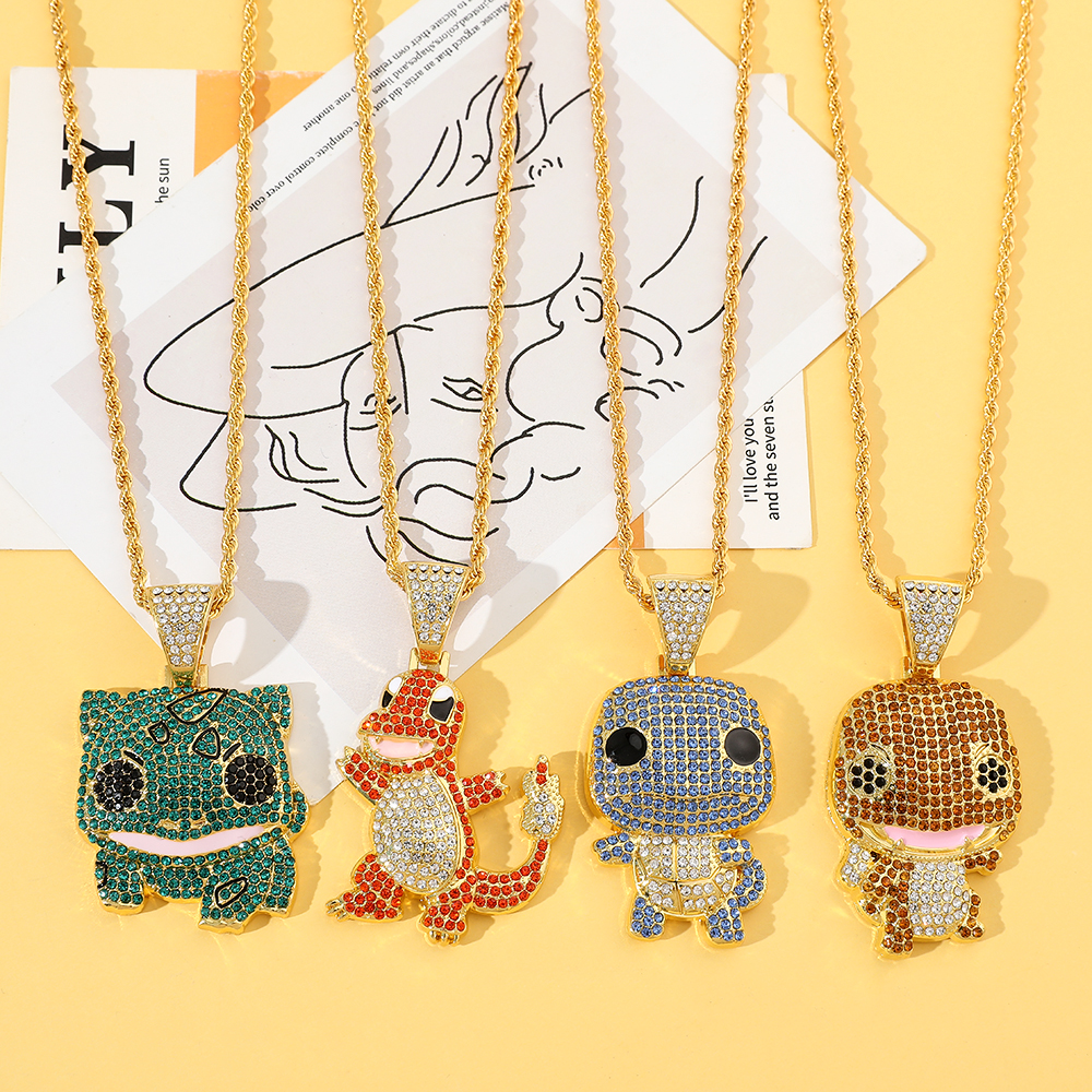 Women Accessories Trendy - Diamond Studded Squirtle Necklace Fashion Trend