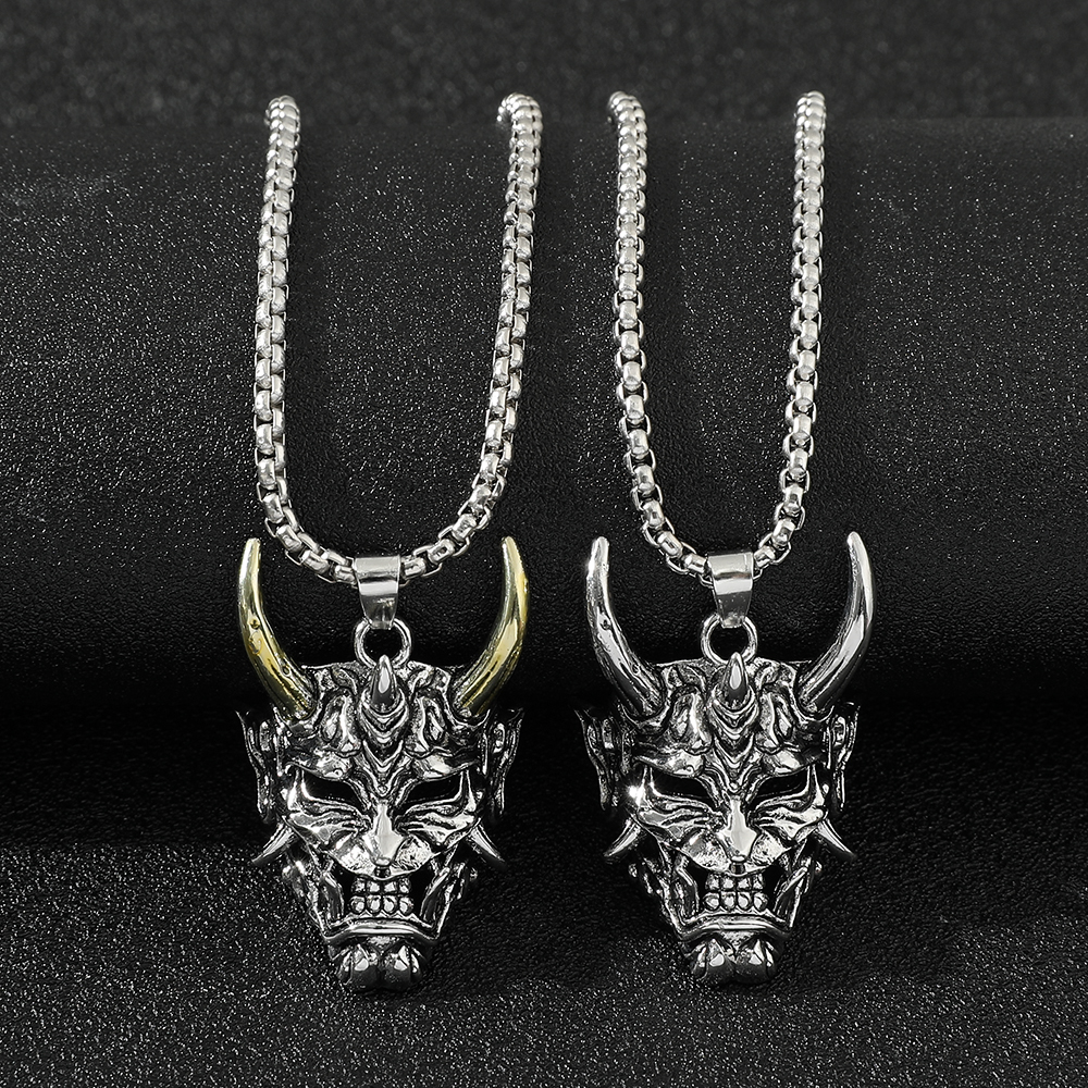 Women Accessories Trendy - Handsome Rascal Ghost Mask Pendant Necklace