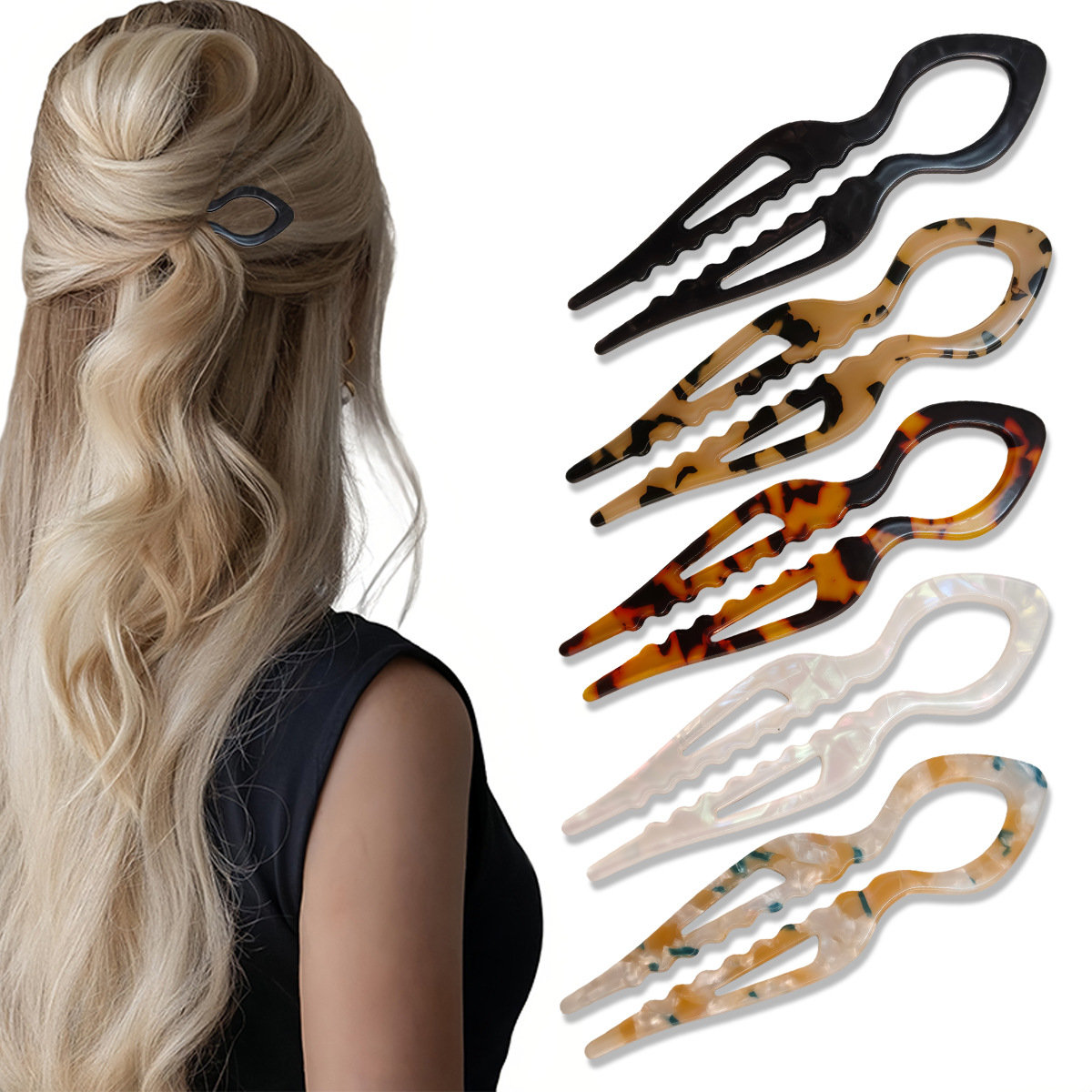 U-Shaped Hair Sticks Tortoises – Women'S Accessories H&M recenzja i cena