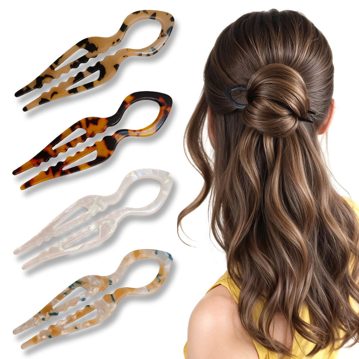 U-Shaped Hair Sticks Tortoises – Women'S Accessories H&M recenzja i cena