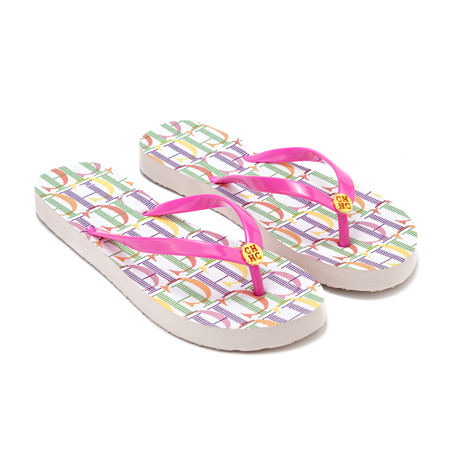 Pink Letter Flip Flops Gold Bu – Women'S Vacation Accessories recenzja i cena