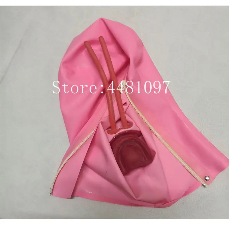 Pink Transparent Latex Hood wi – Women'S Red Accessories recenzja i cena
