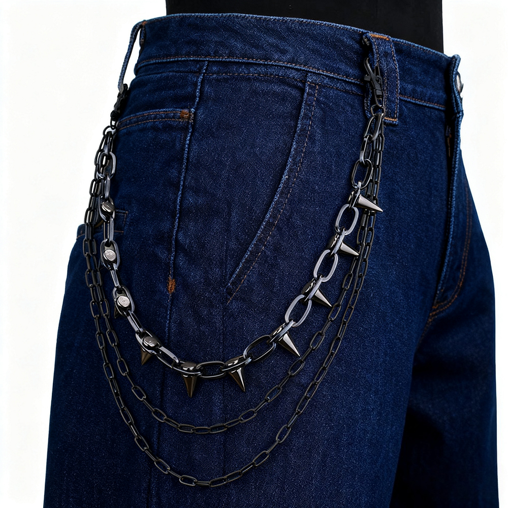 Unisex Hip Hop Punk Rock Metal – Women'S Jeans Accessories Chain recenzja i cena