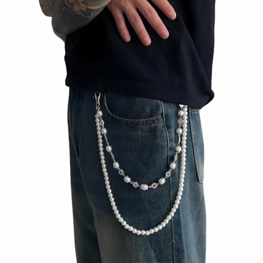 CHIC DIARY Layered Wallet Pant – Women'S Jeans Accessories Chain recenzja i cena