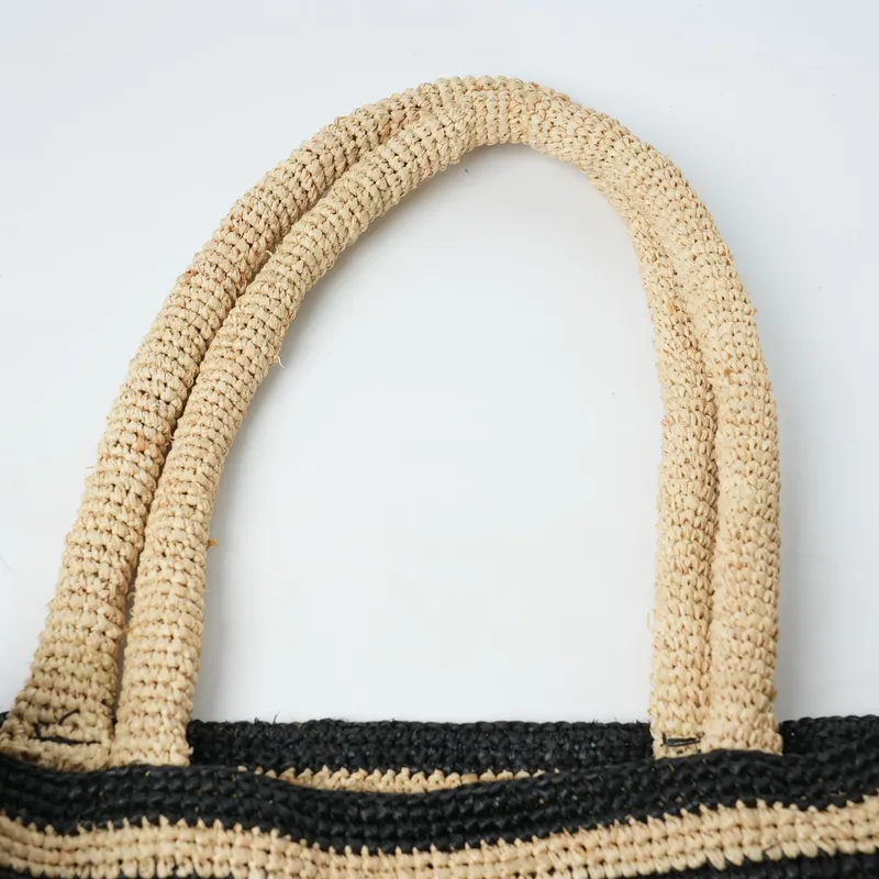 Striped raffia woven straw bag – Women'S Vacation Accessories recenzja i cena