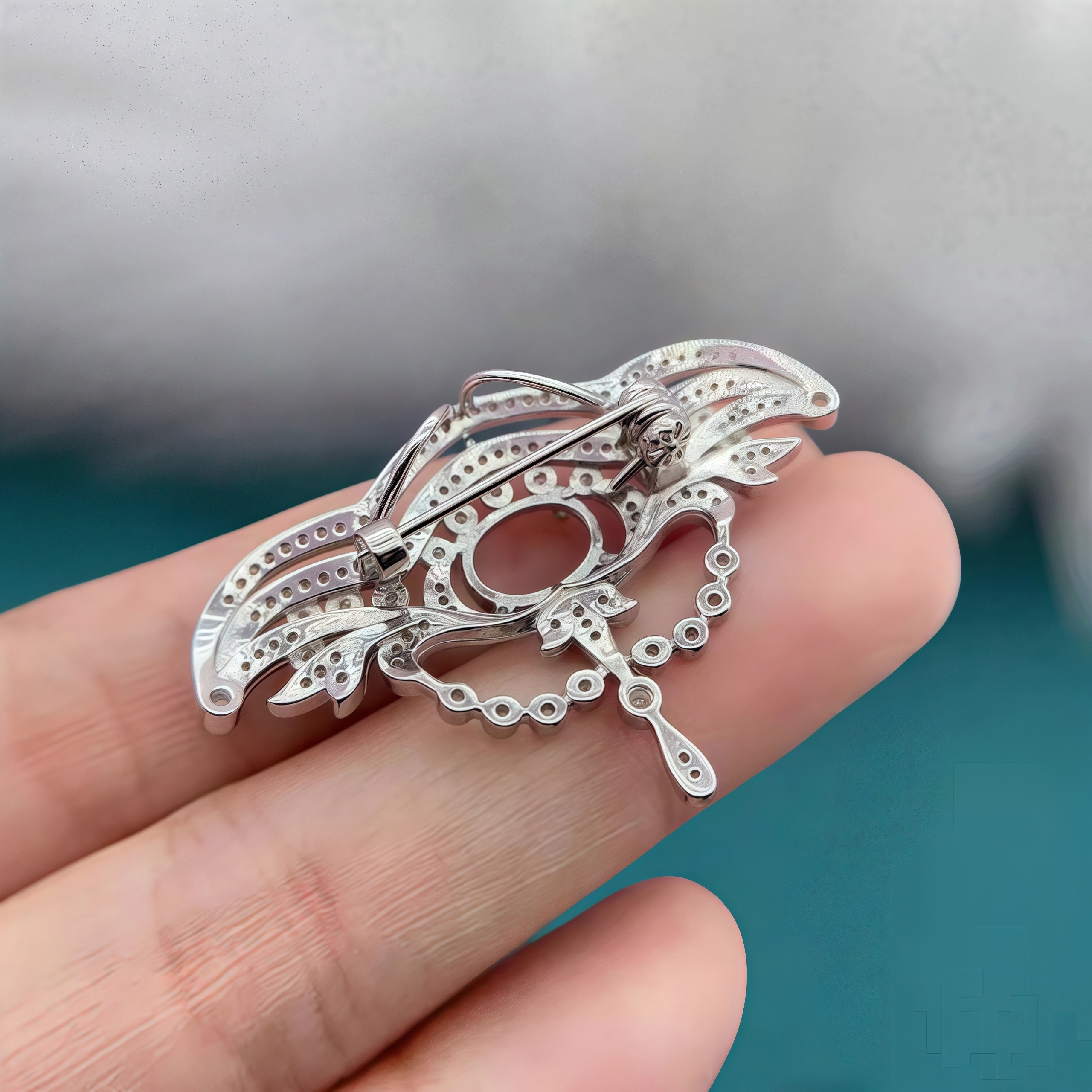 L S925 Sterling Silver Brooch  – Women Accessories Holder recenzja i cena