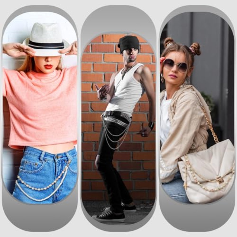 6 Pcs Pant Chains Layered Wall – Women'S Jeans Accessories Chain recenzja i cena