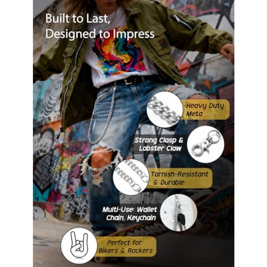 Pants Chains for Men Women, He – Women'S Jeans Accessories Chain recenzja i cena