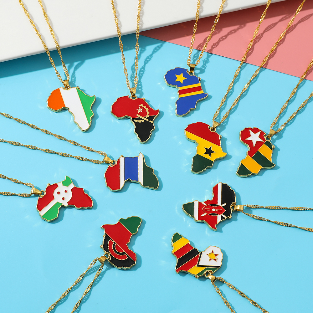 Trendy Creative World Maps Nec – Women Accessories Trendy recenzja i cena