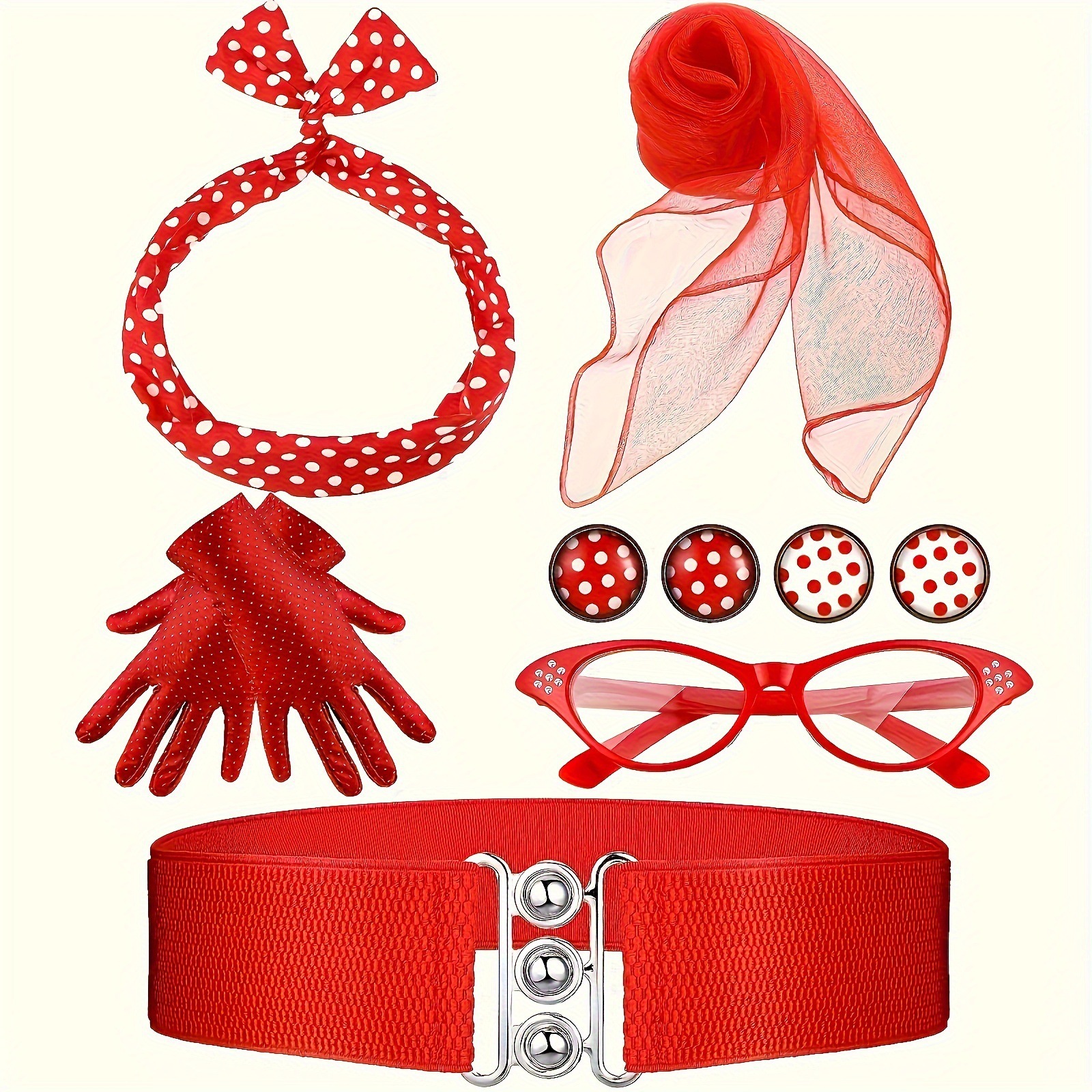 50s 80s Disco Party Costume Ac – Women'S Accessories In The 1950S recenzja i cena