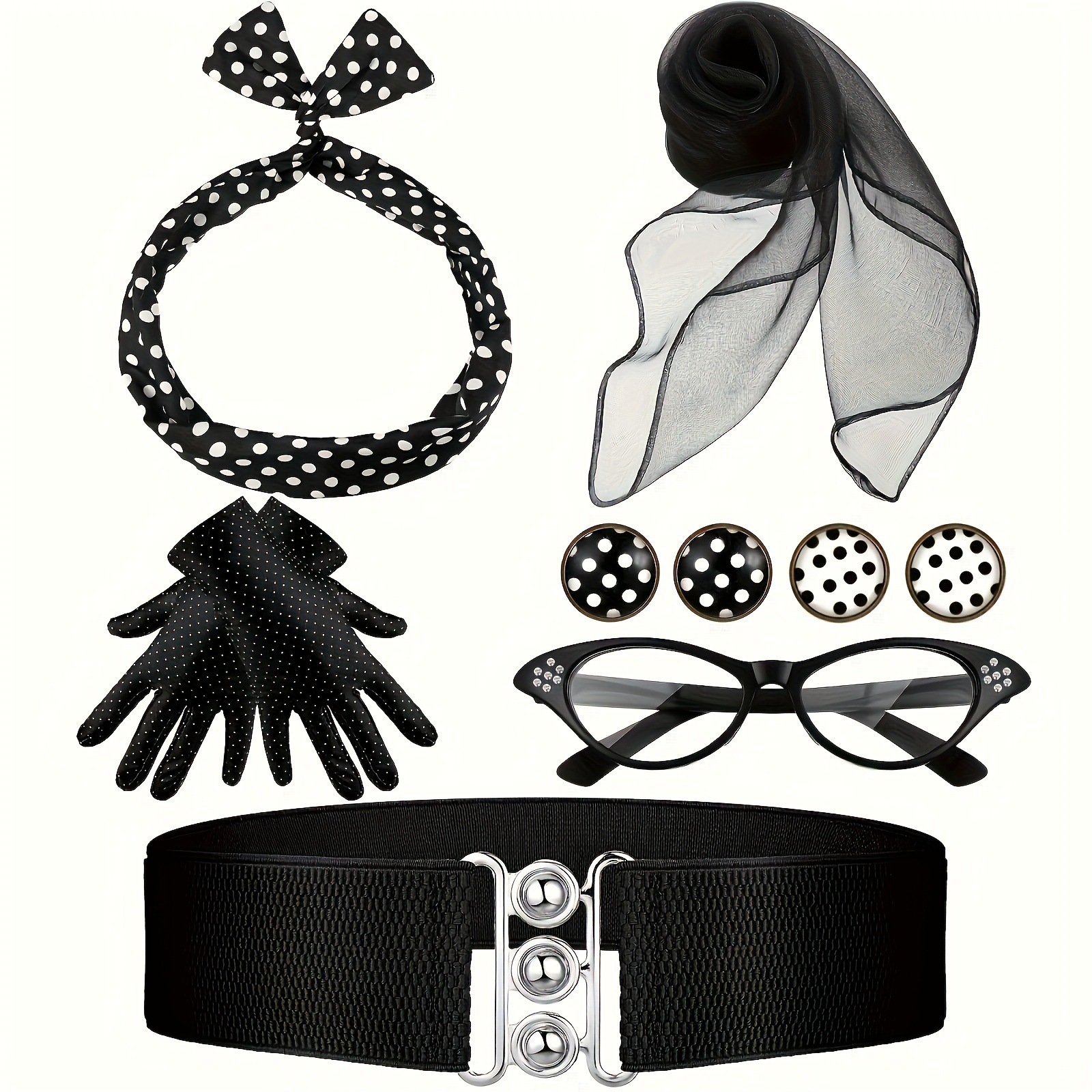 50s 80s Disco Party Costume Ac – Women'S Accessories In The 1950S recenzja i cena
