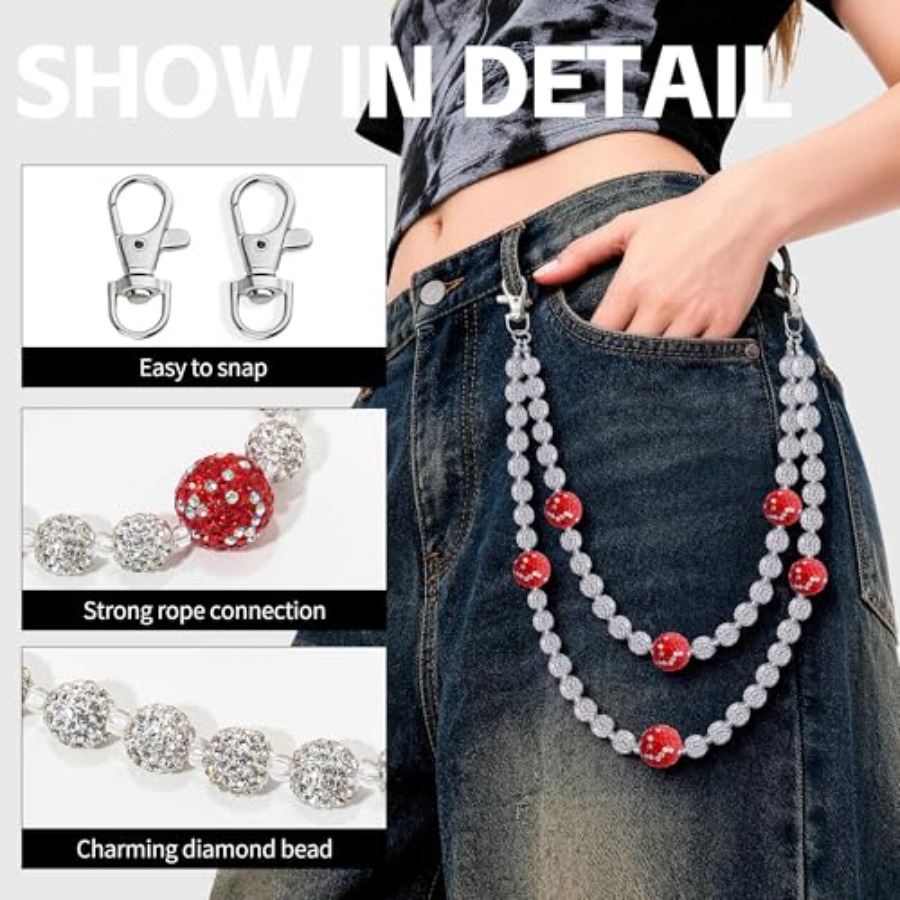 Wallet Chains for Men Layered  – Women'S Jeans Accessories Chain recenzja i cena