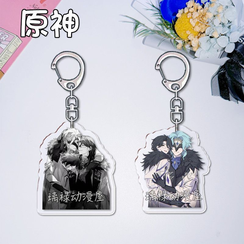 2pcs Genshin Impact  Keychains – Women Accessories To Gift recenzja i cena