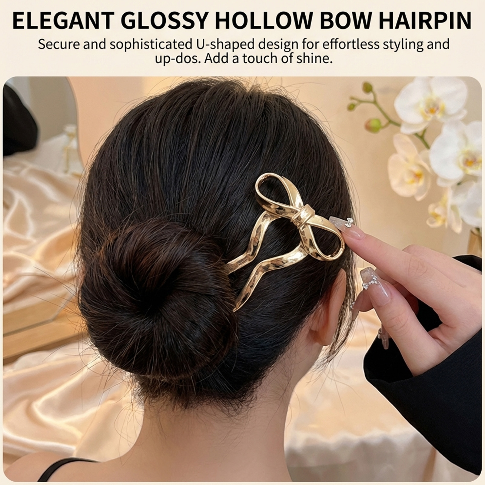 Elegant Bowknot U Shape Hairpi – Women Accessories Holder recenzja i cena