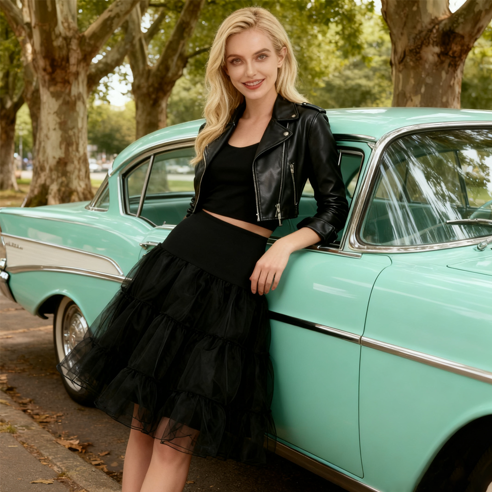 PESENAR 1950s Style Black Tull – Women'S Accessories In The 1950S recenzja i cena