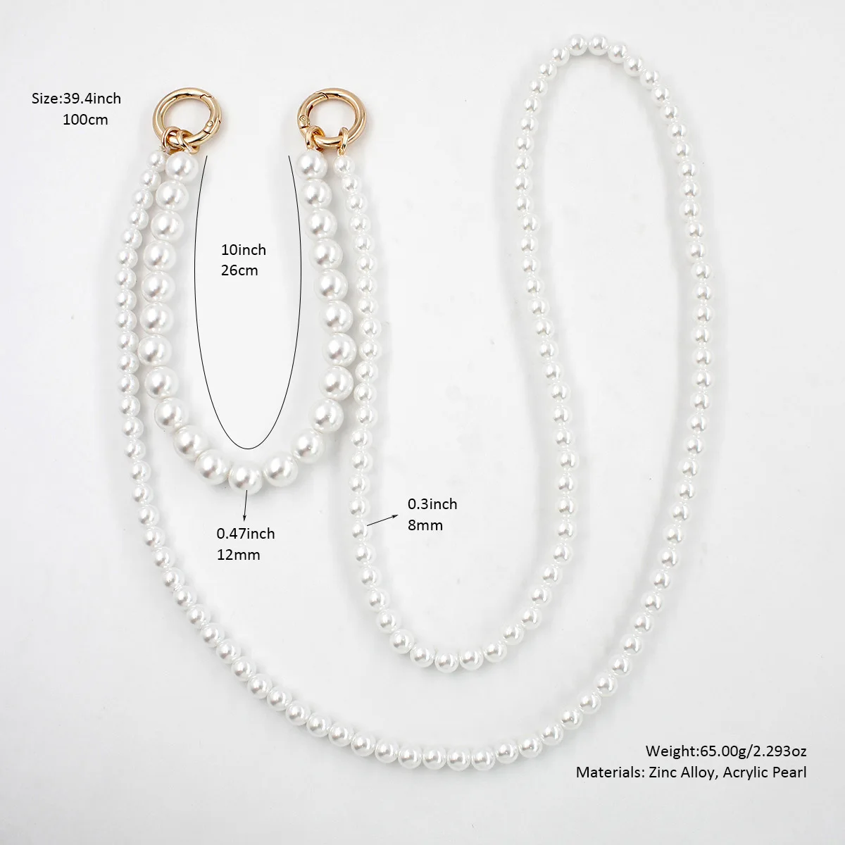 Pearl Chain for Bags Handbag H – Women'S Accessories Handbags recenzja i cena