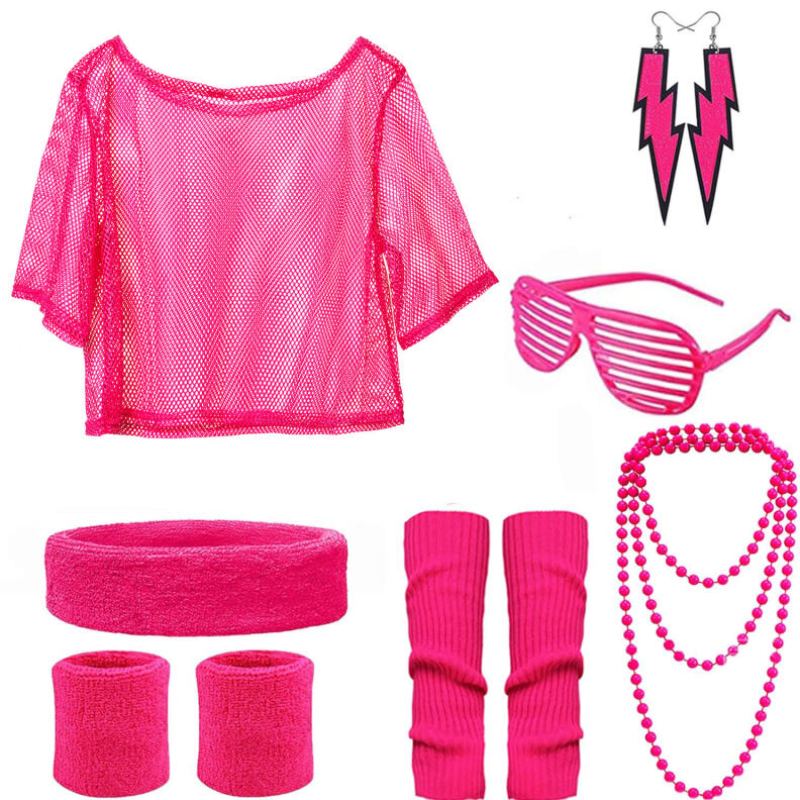 80s Hippie Disco Outfit Set Ne – Women'S Vacation Accessories recenzja i cena