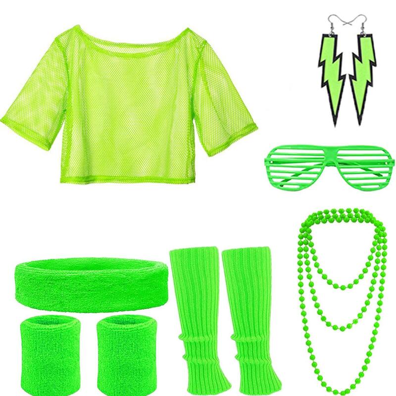 80s Hippie Disco Outfit Set Ne – Women'S Vacation Accessories recenzja i cena