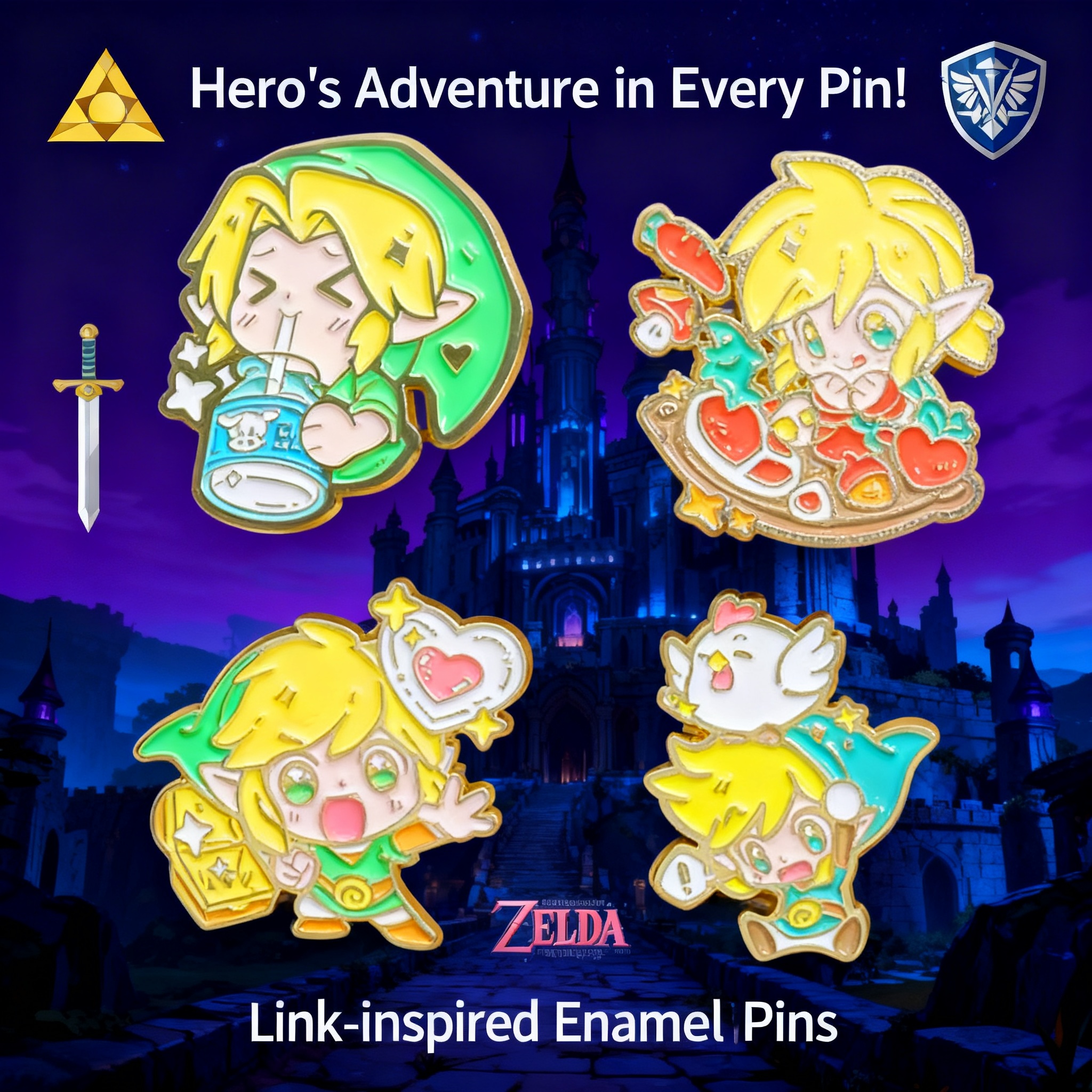 Adventure Game Badges Enamel P – Women'S Accessories Clothing recenzja i cena