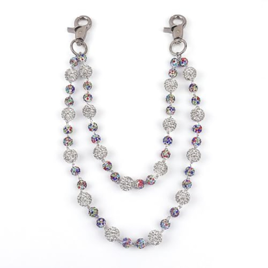 Sparkly Ceramic Beads Waist Ch – Women'S Jeans Accessories Chain recenzja i cena