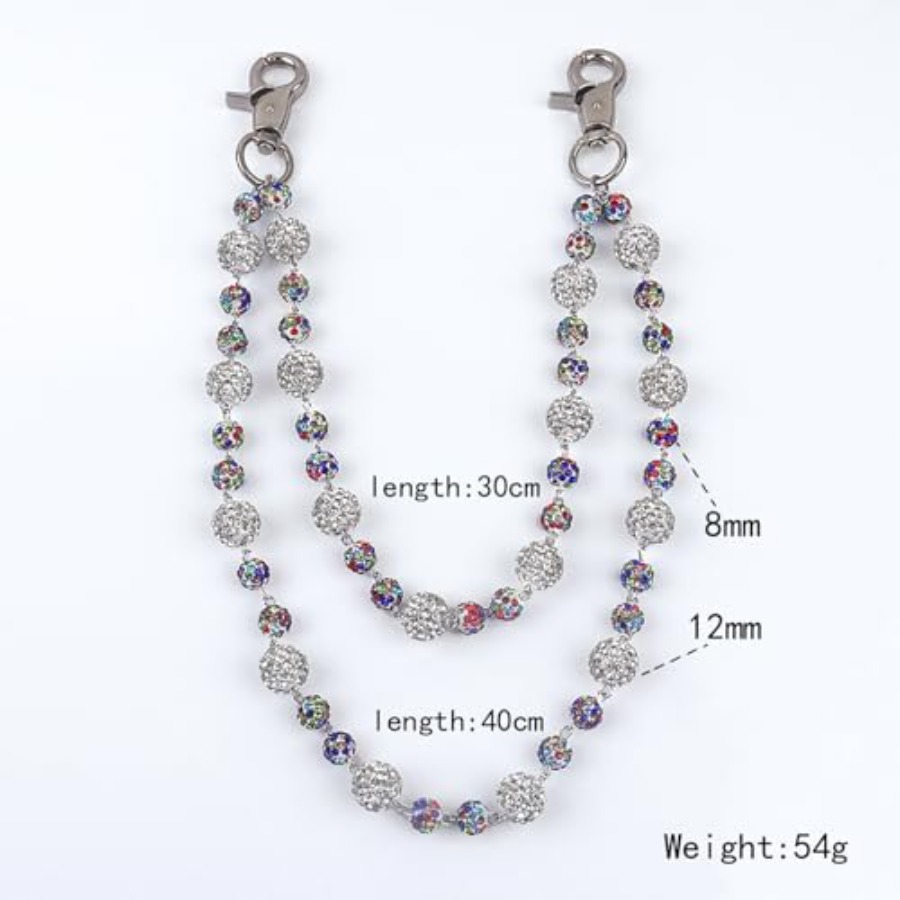 Sparkly Ceramic Beads Waist Ch – Women'S Jeans Accessories Chain recenzja i cena