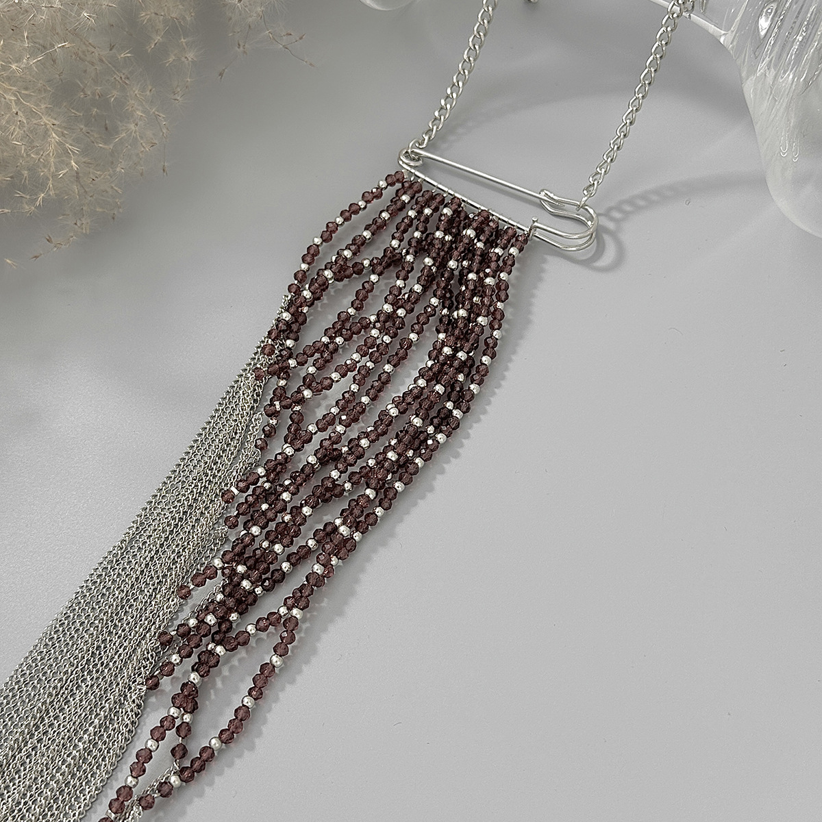 Silver Color Tassel Chain Broo – Women Accessories Trendy recenzja i cena