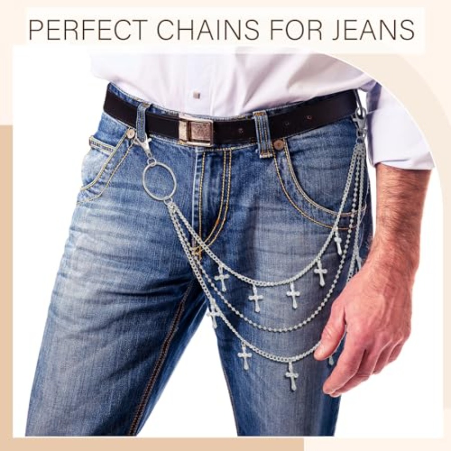 6 Pcs Jeans Chain Belt Waist P – Women'S Jeans Accessories Chain recenzja i cena