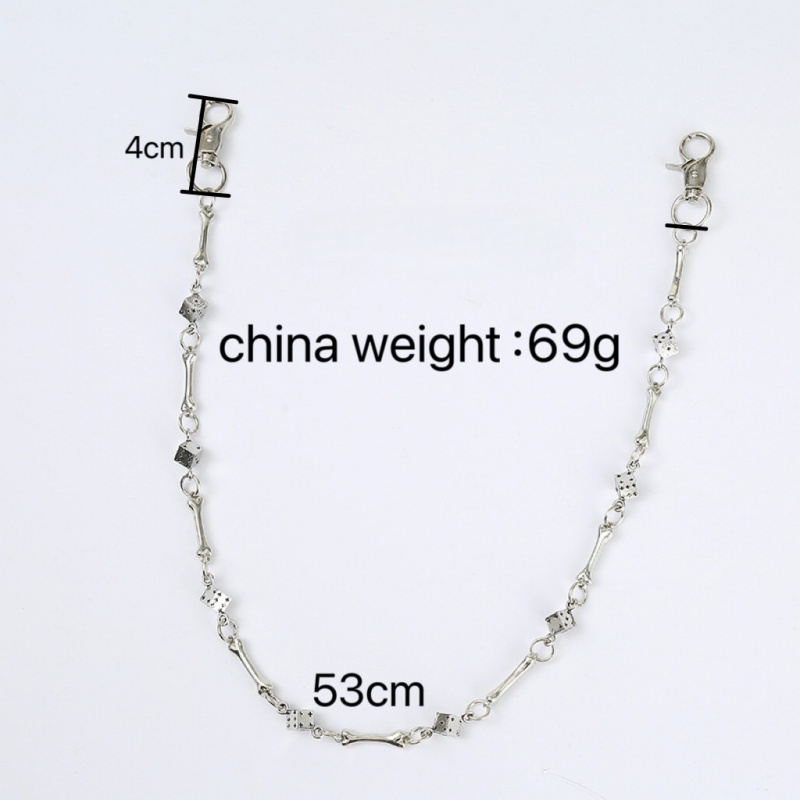 Punk Rock Hip-hop Unisex Dog B – Women'S Jeans Accessories Chain recenzja i cena