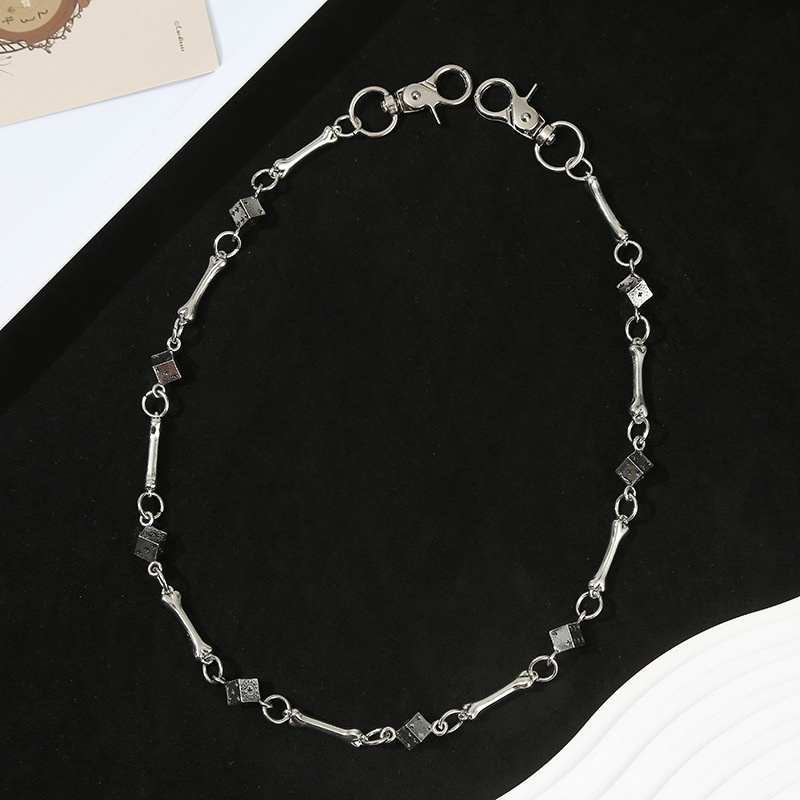 Punk Rock Hip-hop Unisex Dog B – Women'S Jeans Accessories Chain recenzja i cena