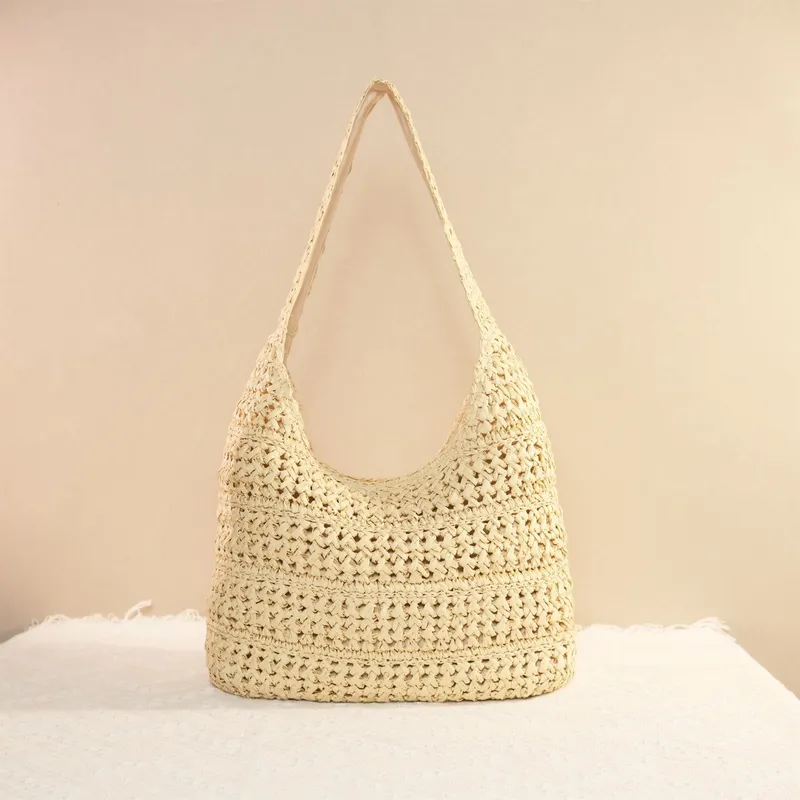 Hollow Straw Handwoven Tote Ba – Women'S Vacation Accessories recenzja i cena